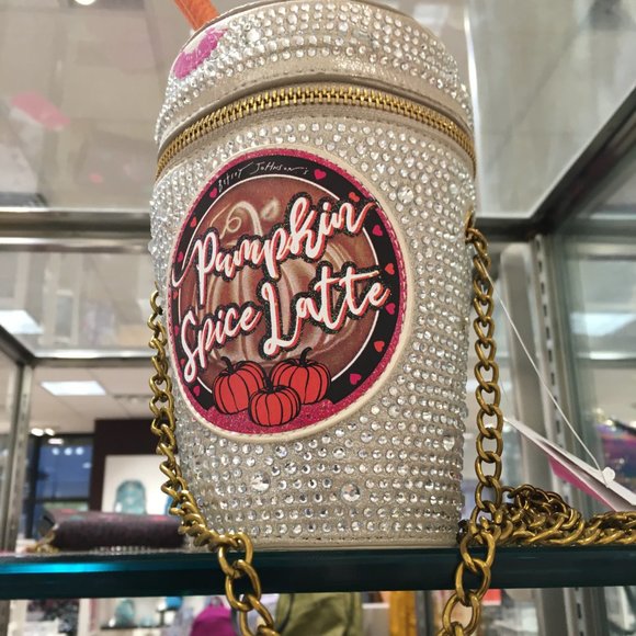 Betsey Johnson Cream Pumpkin Spice Latte Crossbody Bag - Picture 2 of 16